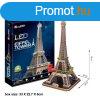 3d LED vilgts puzzle: Eiffel torony (France) Cubicfun 3D 