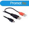 Delock Kbel - 82447 (2x USB-A 2.0 -> USB Mini 5 pin, apa