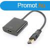 Gembird USB-A 3.0 -> HDMI M/F adapter 0.2m fekete