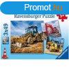 Ravensburger: Puzzle 3x49 db - ris munkagpek