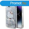 Hello Kitty Liquid Glitter Charms tok iPhone 14 - ezst