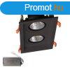 DOUBLE LED SPOT LIGHT 2X30W 230V 3000K BL+EMERGENCY KIT 92DL