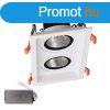 DOUBLE LED SPOT LIGHT 2X30W 230V 3000K WH+EMERGENCY KIT 92DL