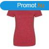 JT001F tri-blend Ni rvid ujj pl Just Ts, Heather Red-S