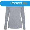 JT002F tri-blend Ni hossz ujj pl Just Ts, Heather Grey-