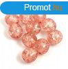 Cseh prselt goly gyngy - Cracked Light Rose - 8mm