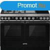 Smeg CPF120IGMPBL Portofino kombinlt tzhely fekete 120cm