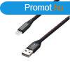 MobilNET Dtov a nabjac kbel TPU USB/Lightning, 2A, 2m, 