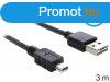 DeLock Easy-USB2.0-A male > USB 2.0 mini male 3m Black