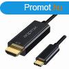 USB C - HDMI Kbel approx! APPC52 Fekete Ultra HD 4K