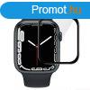 Apple Watch 7 vegflia fekete kerettel, PMMA, akril, 9H, ed
