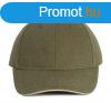 KP011 hat paneles Baseball sapka K-UP, Olive Green/Beige-U