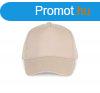 KP051 t paneles pamut baseball sapka K-UP, Beige-U