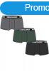 Urban Classics Boxer Shorts 3-Pack grey+darkgreen+black