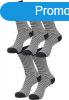 Urban Classics Fine Stripe Socks 5-Pack black/whitesand