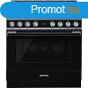 Smeg CPF9GPBL Portofino kombinlt tzhely fekete 90cm