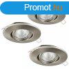 Tedo LED bepthet GU10 3x5W 3000K matt nikkel dimmelhet 3