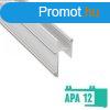 Aluminium profil LED szalaghoz, APA12 opl brval, gipszkar
