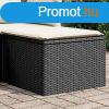 fekete polyrattan kerti szk prnval 55 x 55 x 37 cm