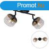 Design spot fekete arannyal s fstveggel 2-light - Kyan