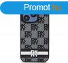 DKNY PU Leather Checkered Pattern and Stripe iPhone 15 Pro M