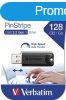 Pendrive, 128GB, USB 3.2, VERBATIM "Pinstripe", fe