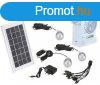 SOLAR rdi, ventiltorral, lmpa funkcikkal, USB kimenette