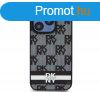 DKNY PU Leather Checkered Pattern and Stripe iPhone 14 Pro h