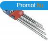 EXTOL PREMIUM torx kulcs klt. 9db, extra hossz; T10-T50, ho