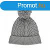 COLOR KIDS-Cable knit recycle Hat -Light Grey Melange Szrke