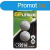 GP CR2016 Lithium Gombelem 2db/csomag