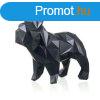 3D figura bulldog fekete - 3D paprmodell