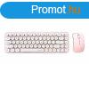 Wireless keyboard + mouse set MOFII Bean 2.4G (White-Pink)