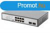 Digitus 8-Port Gigabit PoE Switch 19 Zoll Unmanaged 2 Uplink