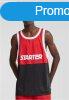 Starter Split Mesh Tank Top cityred/black