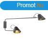 Design fali lmpa fekete, 2 lmpval llthat - Lune