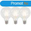 3 db E27 tompthat LED-izzlmpa G95 5W 470 lm 2700K