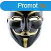 Guy Fawkes maszk Anonymous - fekete