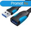 Lapos USB 3.0 hosszabbt Vention VAS-A13-B150 1.5m Fekete