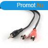 Gembird 3,5 jack/2RCA audio kbel 1,5m Black