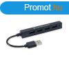 Conceptronic USB Hub - HUBBIES05B (4 port, USB2.0, fekete)