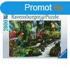 Ravensburger Puzzle 2000 db - Sznes papgjok a dzsungelban