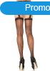  721766Q SHEER BACK SEAM GARTER BELT STOCKING PLUS SI BLK 