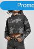 Urban Classics Ladies Oversized Short Bleached Hoody black/g