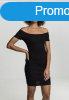 Urban Classics Ladies Off Shoulder Rib Dress black