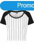 Urban Classics Ladies Cropped Baseball Tee wht/blk