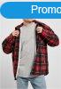 Urban Classics Plaid Teddy Lined Shirt Jacket red/black