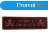 WARAGOD Liberty or Death PVC rtt, fekete-piros