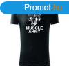 DRAGOWA fitness pl muscle army team, fekete 180g/m2