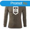 DRAGOWA Fit-T hossz ujj pl army boy, oliva 160g/m2